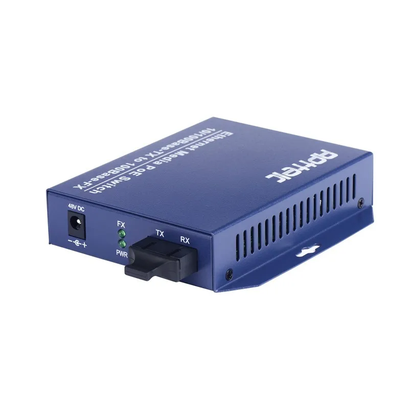 OEM Six ports10M 100M RJ 45  poe fiber optic network switch with mavell chipset