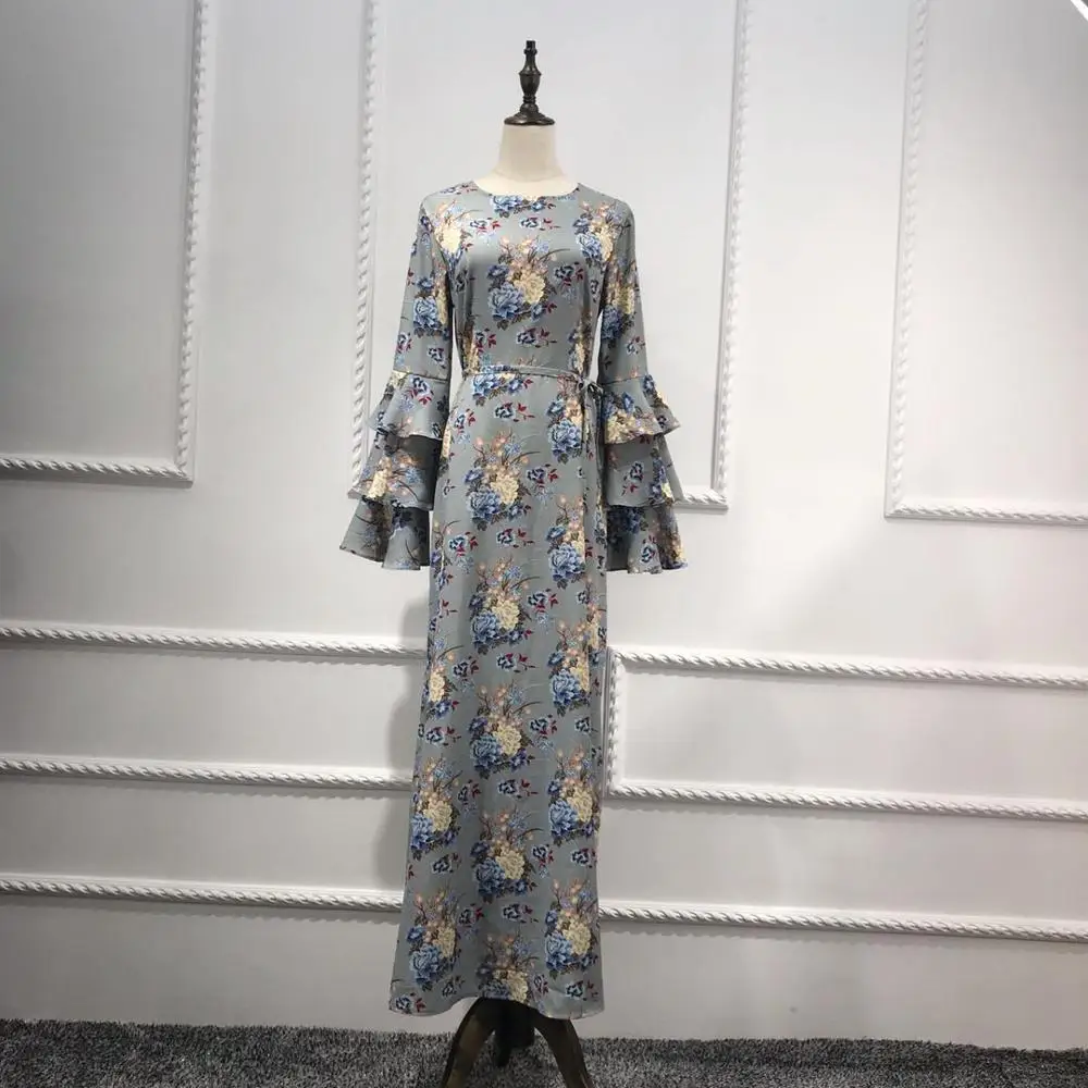 

2019 wholesale colorful maxi islamic clothing high quality turkish kaftan soft crep muslim dresses dubai abaya, Black,navy,gray