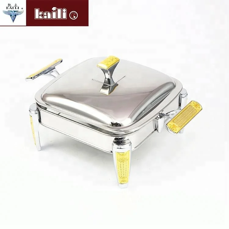 

Party decorative square stainless steel serving bakery tray, Silver