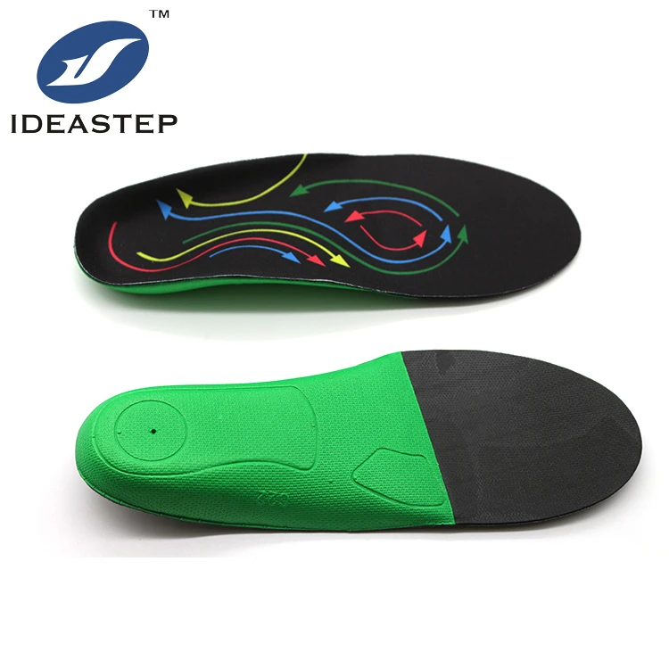 

Custom design foot health heat moldable orthotic insoles of medical-grade, Black+green