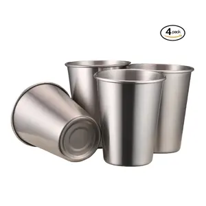 Image of Kids Stainless Steel Cups 10Oz 18/8 Stackable Durable Pint Cup Tumbler,stainless steel tumbler 300ml,beer tumbler