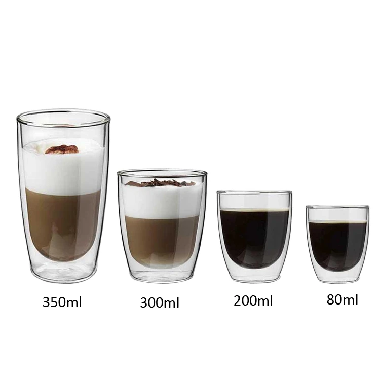 

Mouthblown Borosilicate Double Wall Espresso Glass Coffee Cup Glass Drinkware