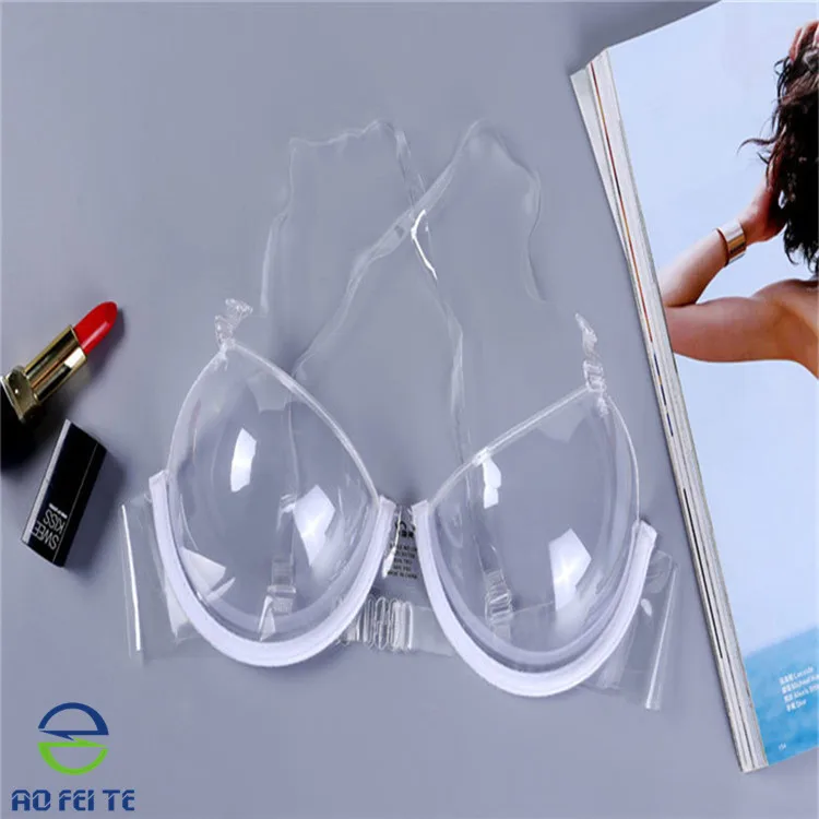 

2018 Transparent bra sexy lady new Back Closure disposable pvc bra