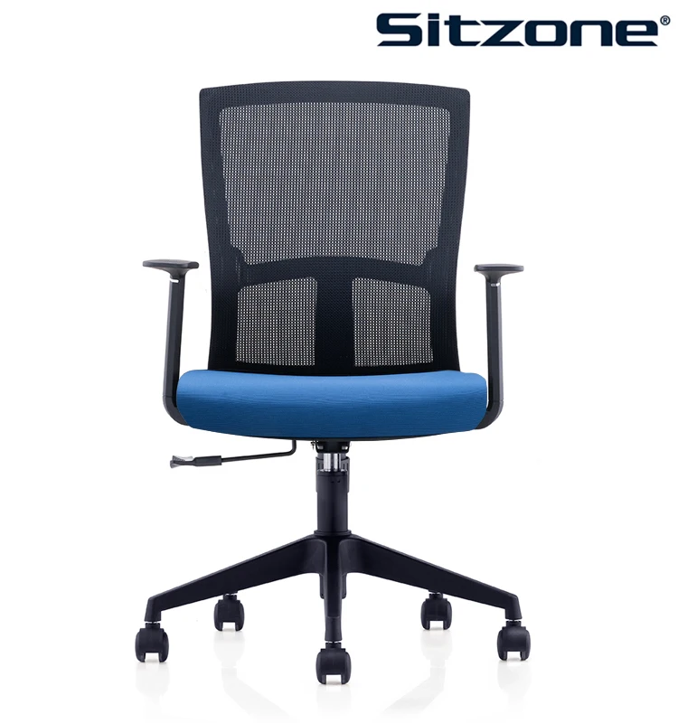 Mid Back Swivel Gas Lift Cylinder Office Mesh Chair With Pneumatic Seat
