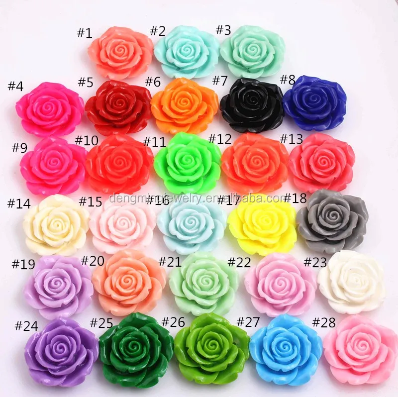 easter pastel color 42mm wholesales cabochons resin flower beads