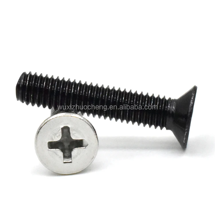 

Oxide M7 Flat Head Countersunk Head Screw Bolt Black Iron Made in China Carbon Steelsteel Zhuocheng ISO9001-2008