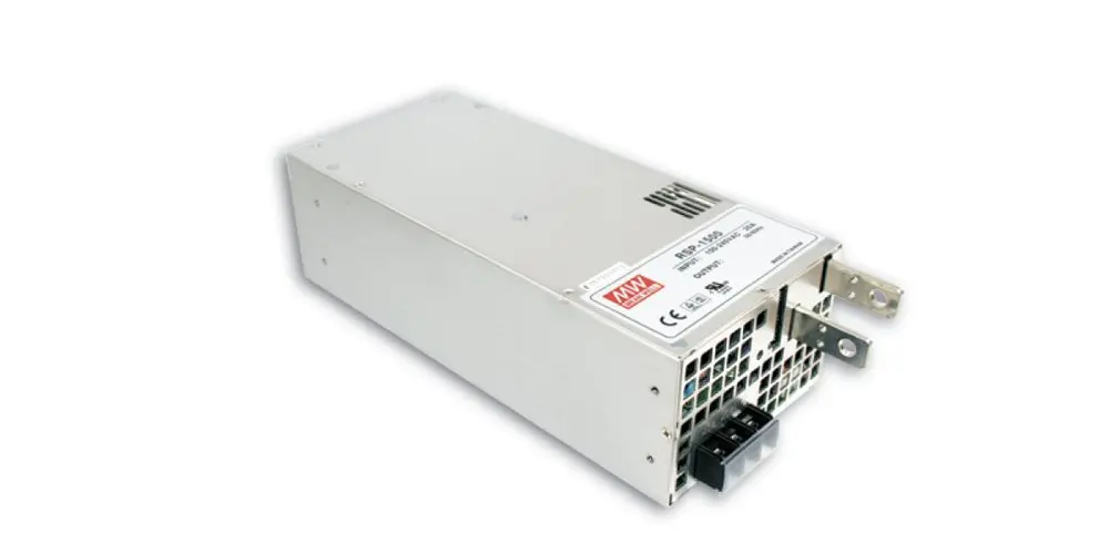 Mean Well RSP-1500-24 Enclosed Switching AC-to-DC Power Supply, Single Output, 24V, 0-63A, 1512W, 3.3" H x 5.0" W x 10.9" L