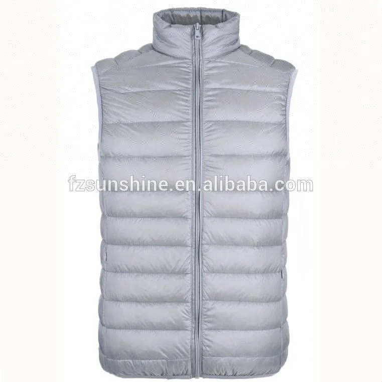 

2019 Quilted Lightweight White Duck Down Men Sleeveless Winter Jacket, Black;navy;silver white;red wine;blue