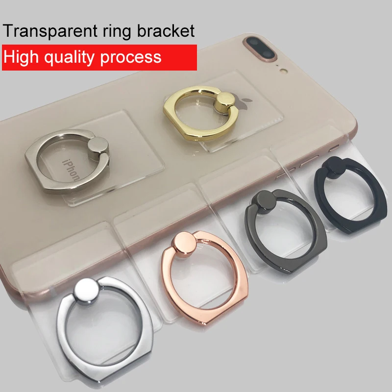 

HD transparent acrylic phone finger ring holder with opp bag