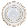 Gold Rim Marble Japanese Tableware ,Ceramic Dinnerware Manufacturers, Luxury Party Dinner Plate