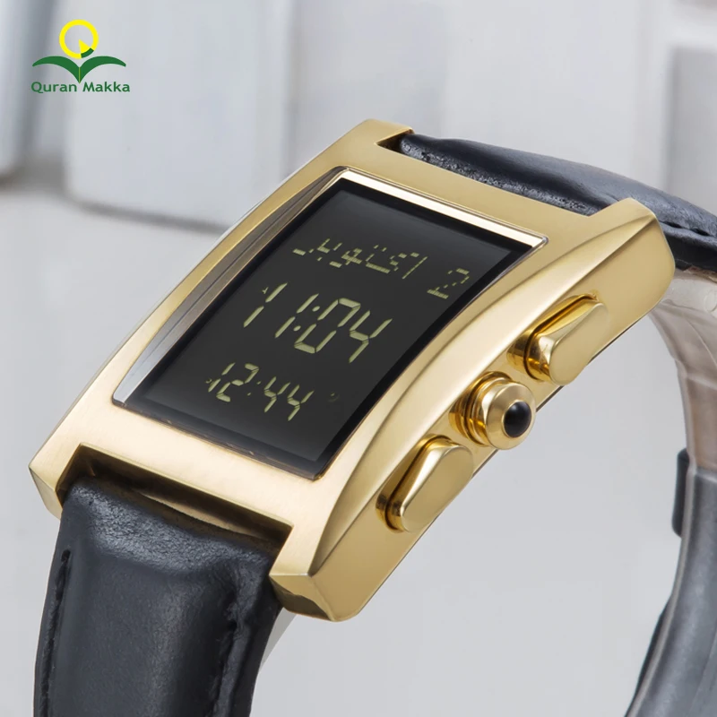 

Factory Sale Alfajr Azan Watch Azan Muslim Gold Color Watches Al fajr for Worldwide Prayer with Time Compass Alarm