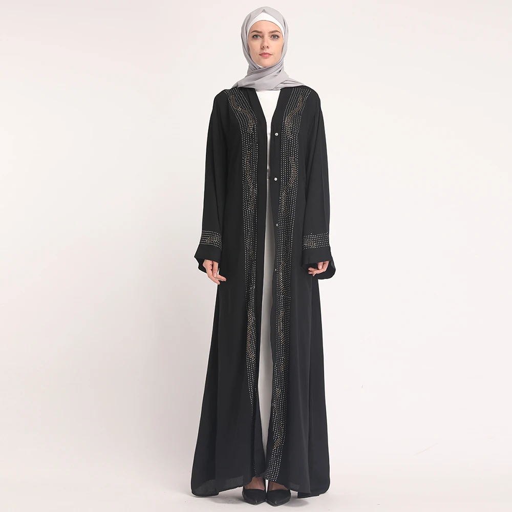 

Fashionable wholesale usual pocket woman abaya muslim woman abaya, Black;blue