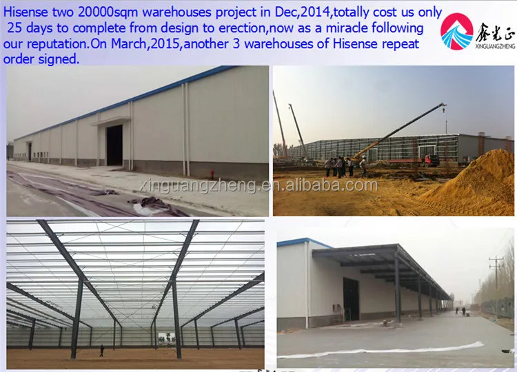 Prefabricated large space steel structure logistics warehouse