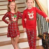 Wholesale todderl and girls reindeer applique ruffle children girls christmas reindeer clothes
