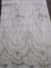 wholesale 100%polyester embroidery lace fabric net lace used in fashionable dresswith beads and stone