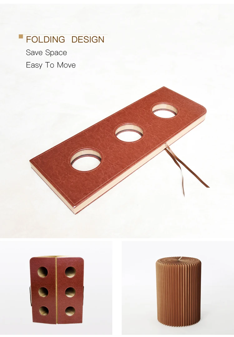 H75cm Kraft Paper Folding Side Table Modern Design Folding