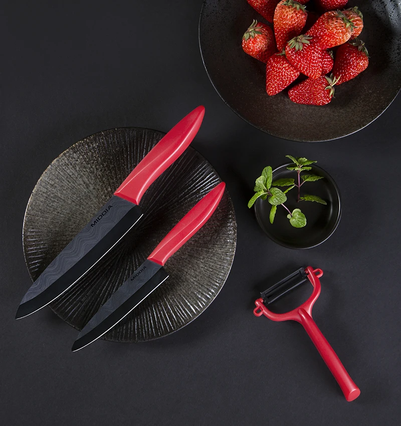 Professional Ceramic Black Blade Chef Cooking Kitchen Knife Set Chef