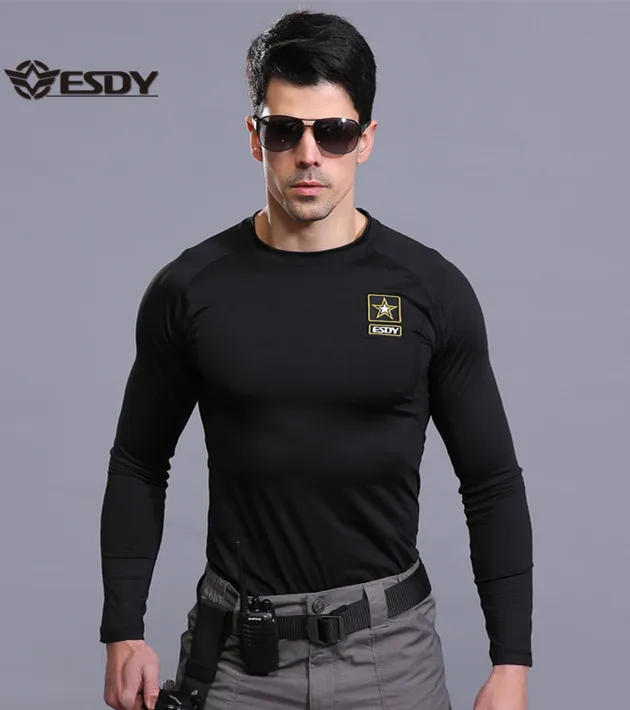 

Military Lightweight Training Long Sleeved Thermal Underwear Warm Shirts