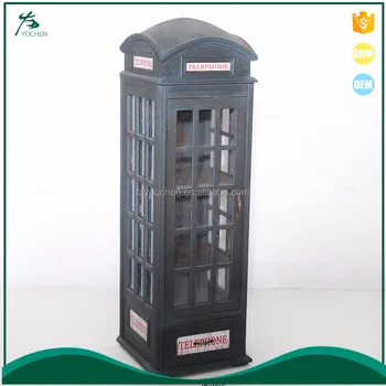 Industrial Blue Wooden Phone Booth Bookcase Cabinet Buy