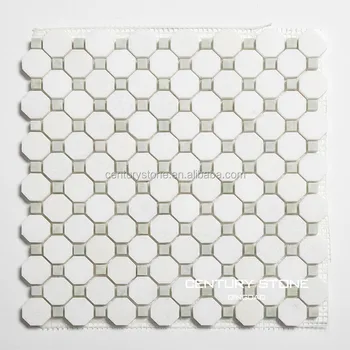 Ming Green Marble Mosaic Tile Tyres2c White Thos Marble Octagon Mix Ming Green Kichen Decorative Mosaic