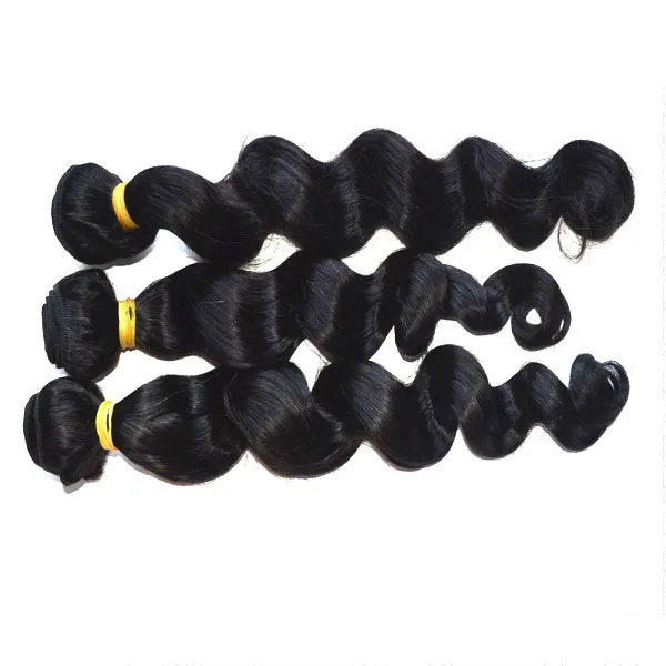

Cheap remy free sample 3pcs/lot human hair dubai wholesale market, Black color . natural 1b#