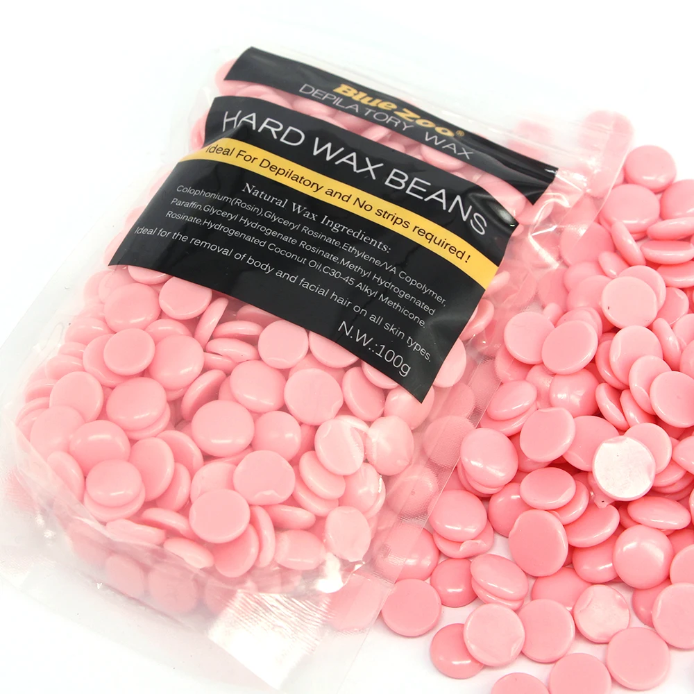 

100g/bag BlueZOO hard wax beans for hair removal, 16 colors