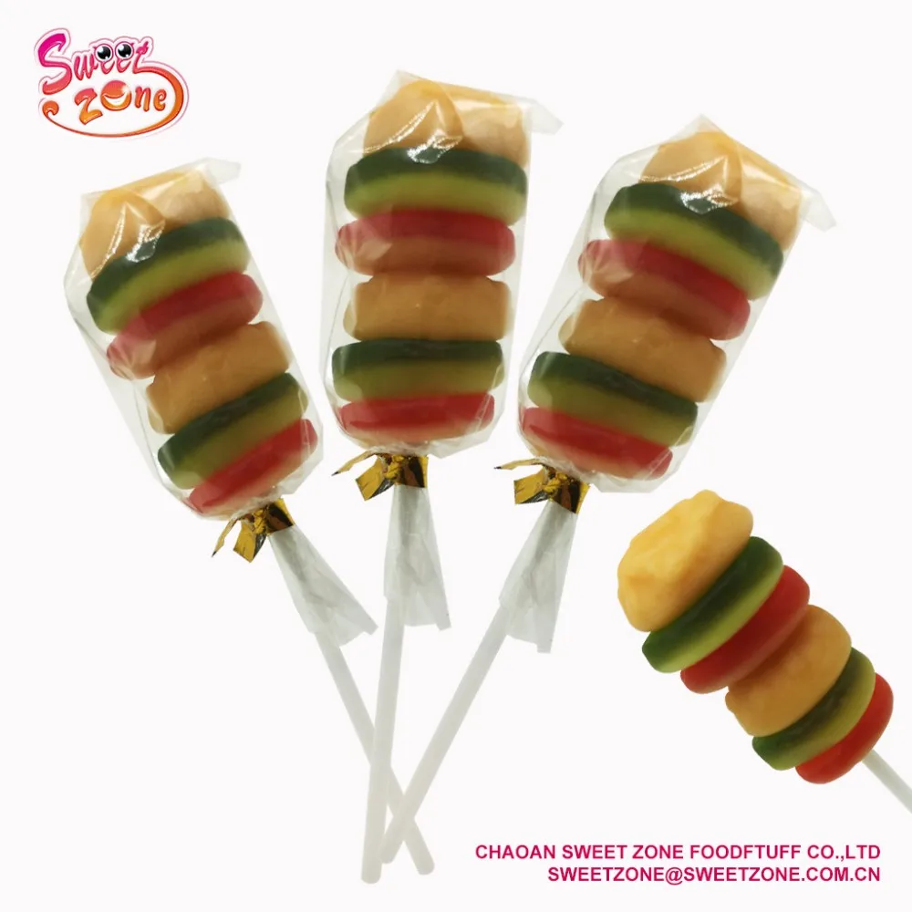 Hamburger Jelly Lollipop Yummy Gummy Candy Buy Hamburger Jelly