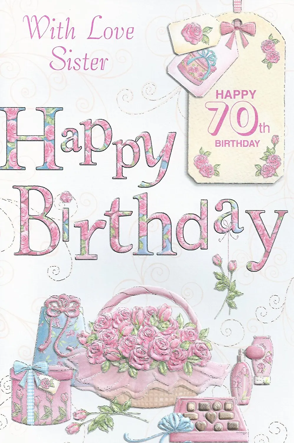 Buy With Love Sister Happy 70th Birthday card in Cheap