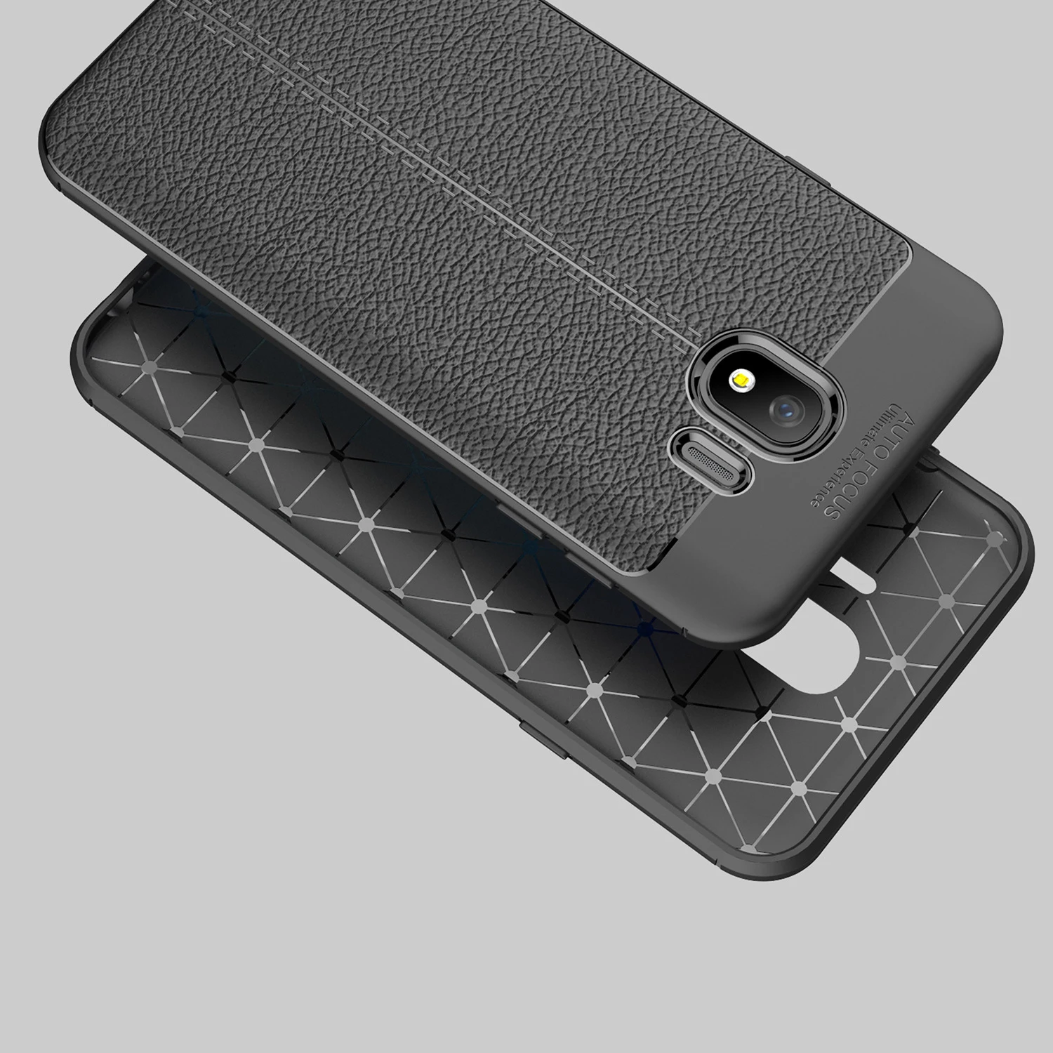 Hot Sell Litchi pattern Soft Tpu case for Samsung galaxy J4 2018 Cover