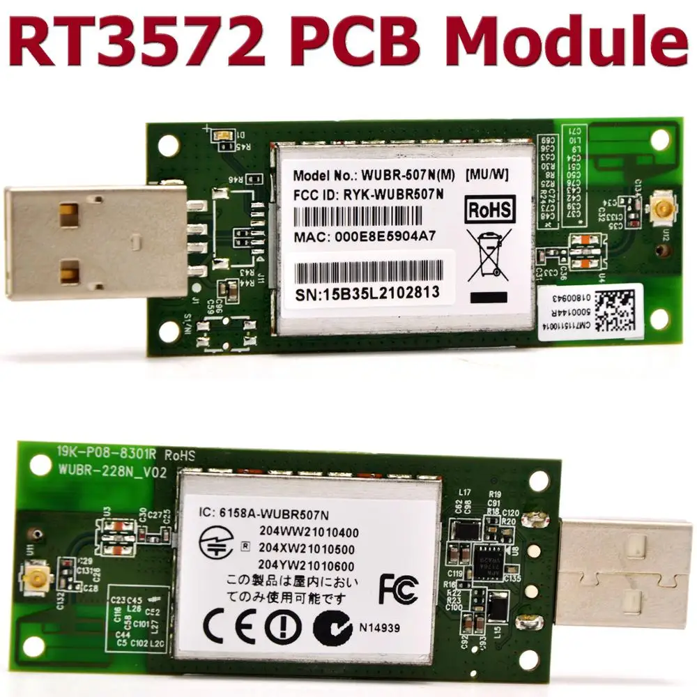 

RaLink RT3572 5.0GHz 802.11n Dual Band 300Mbps Wireless USB WiFi Adapter PCB Module WLAN Card for SamSung Smart TV, N/a