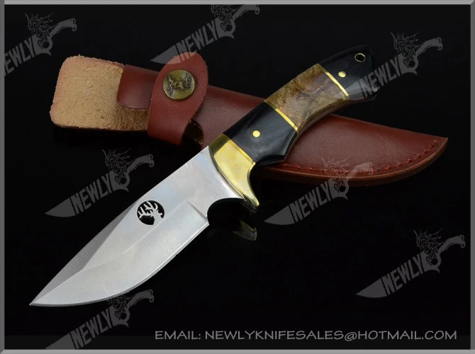 Special Design Leather Sheath Tracker Knife Fixed Blade Hunting Knife