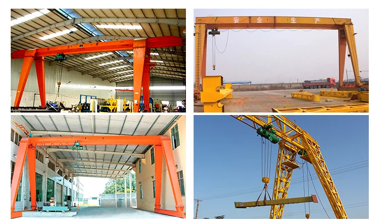 Single girder Junkyard gantry crane 5t with grab