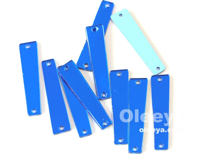 Hot Sale Popular Flat Back Acrylic Mirror Sew on Stone With 2 Holes for Costumes Decorations