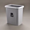 Wall Mounted rectangle Plastic dark gray Trash Can waste bin