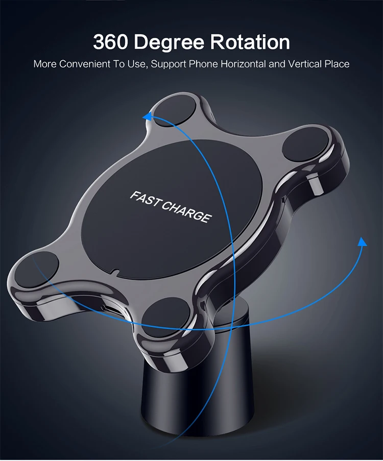 Free Shipping 2 in 1 Car Support and Wireless Charger