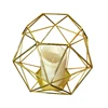 led Small solid geometry galvanized metal lantern for home decoration