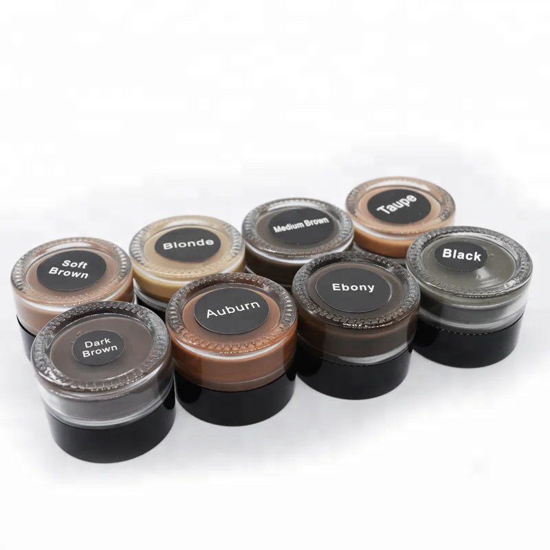

Wholesale and private label waterproof eyebrow pomade 8 colors permanent long lasting eyebrow gel