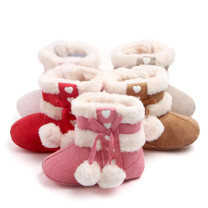 
Hot selling cute plush ball baby snow boots Christmas boots  (60517941392)