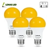 6W A19 Light Sensor Insect Repellent Bulb 40W Equivalent Yellow Mosquito Repellent Sensor Light Bulb