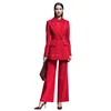 Custom Women Red Suit Office Uniform Designs for Ladies Uniforms