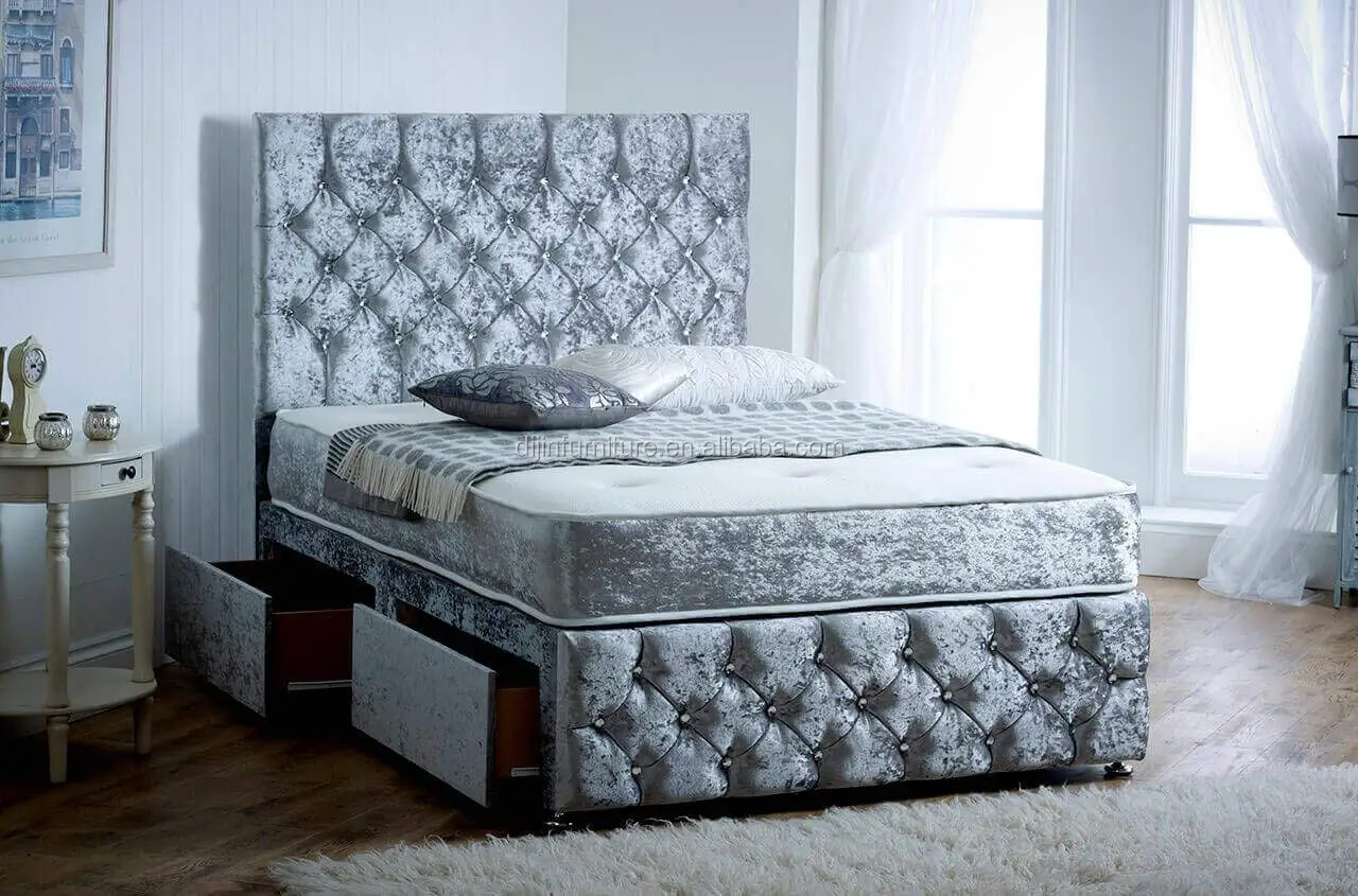 Divan Bed 4ft6 Double With 54 Designer Headboard With Drawers