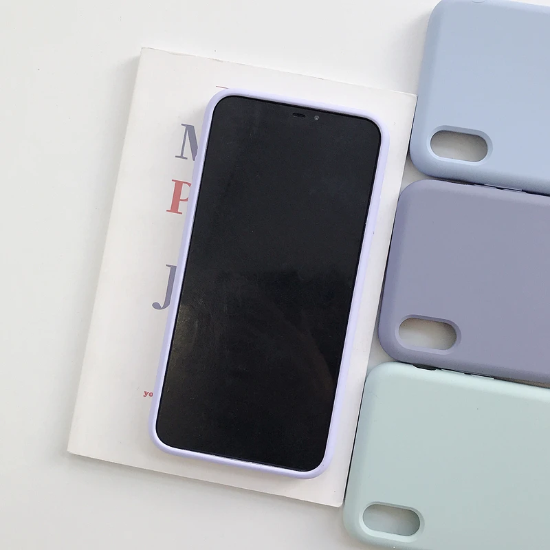 Liquid Silicone Case Gel Rubber Full Body Shockproof White Cover Phone Case for Apple iPhone Case 8 Plus