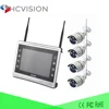 h.264 4ch dvr combo cctv camera kit AHD NVR WIFI NVR LCD combo