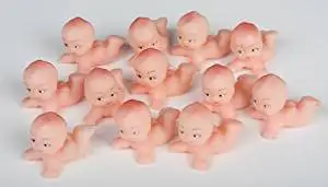 Chubby Cheeks Kewpie Babies - For Baby Shower Favors, Cake Decorations & Baby Gift Decorations 24pcs (2 Packages of 12 Pcs)