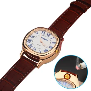 

A0688 2018 Hot selling lighter watch,usb watch lighter, cigarette lighter for men with flameless and windproof