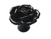China wholesale Ceramic Black Rose Drawer Pull knob