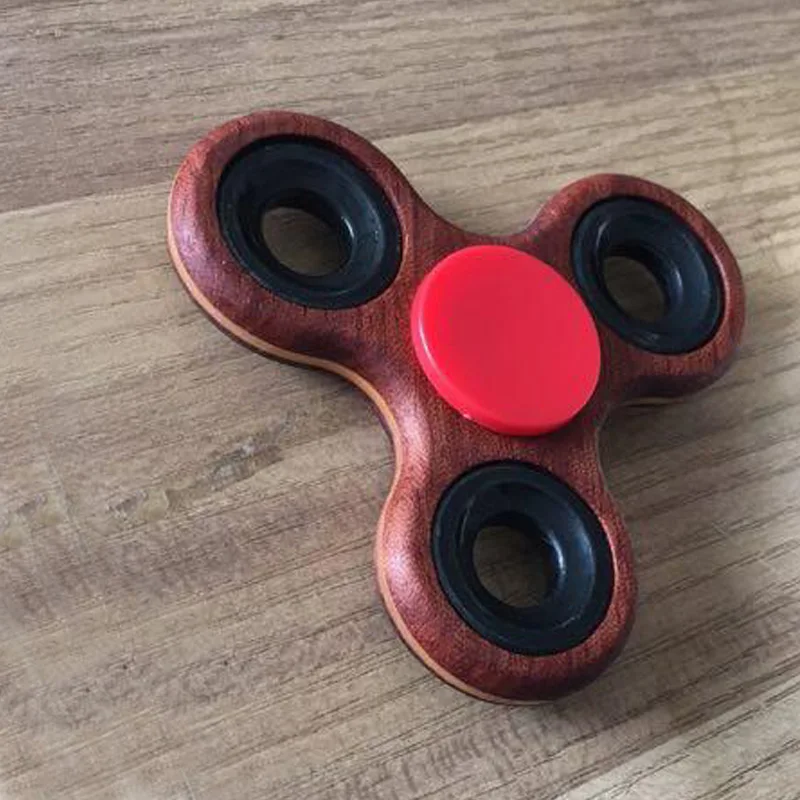 2017 Trending Products Si3N4 608 ceramic bearing fidget spinner Rose wood Tri-Spinner Desk Focus Toy