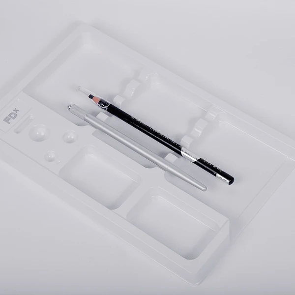 

Factory Supply Permanent Makeup Tray Tattoo White Tray Private Label Available, White clear