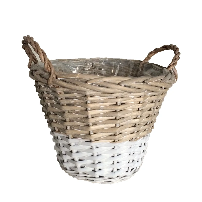 Wicker Basket For Plant Flower Pot Wholesale Round Willow Basket Buy