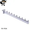 Toggery usage oval tube bar hooks shopping mall display rack hook in hooks